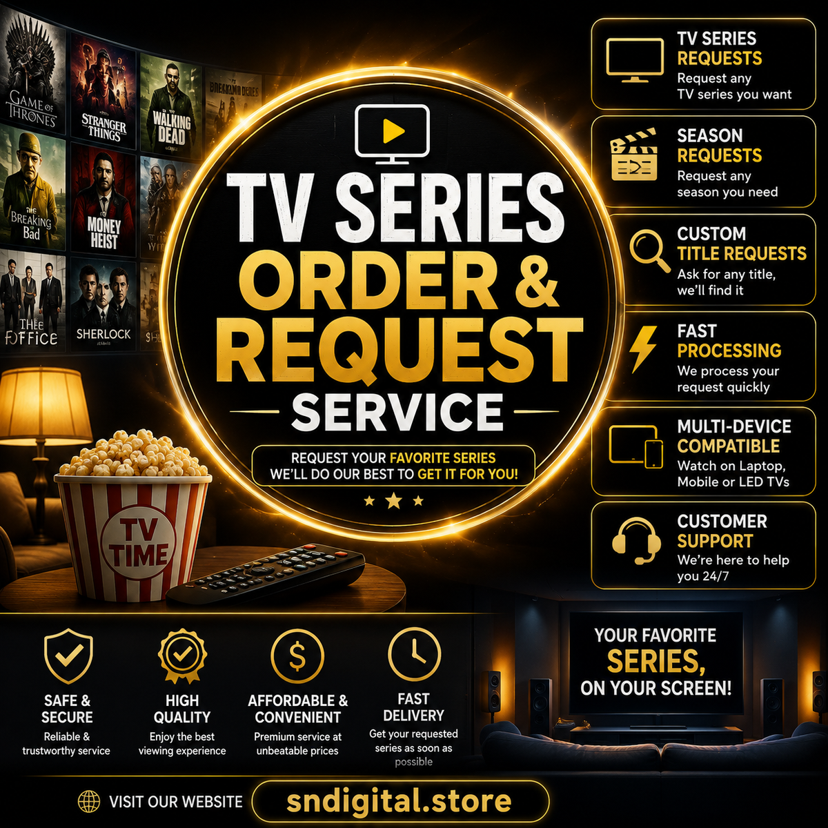 TV Series Order & Request Service | Online TV Show Request | Custom Series Request | Digital Streaming Service